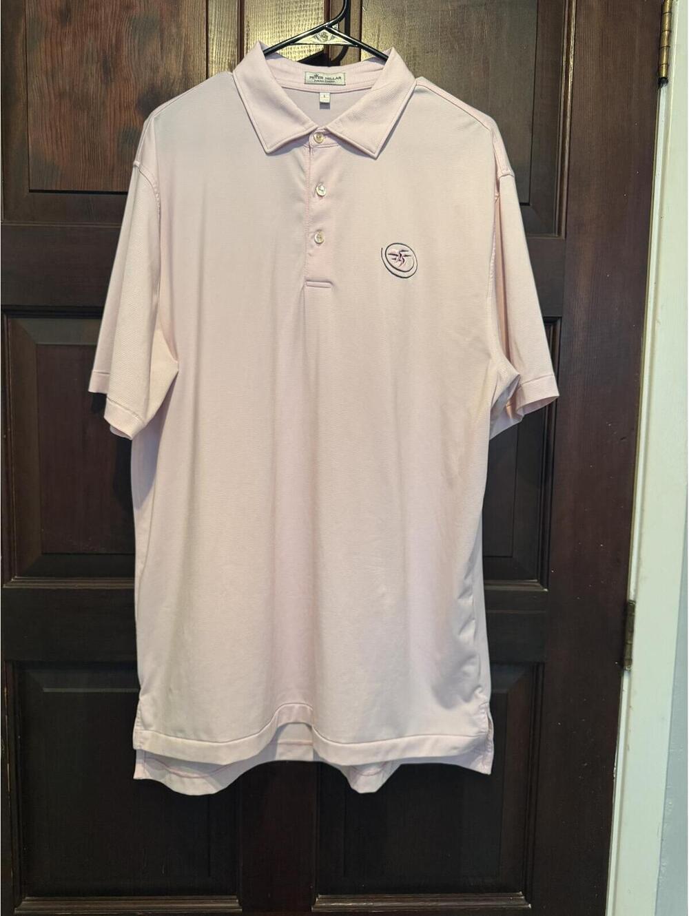 Peter Millar Summer Comfort Light Pink Polo Shirt Size L